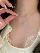 S925 Sterling Silver Paraiba Blue Teardrop Necklace